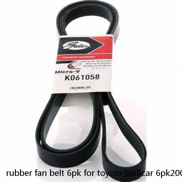 rubber fan belt 6pk for toyota baificar 6pk2000 v-belt for hyundai COUPE SONATA TUCSON TRAJET fan belt 25212-37102 2521237102