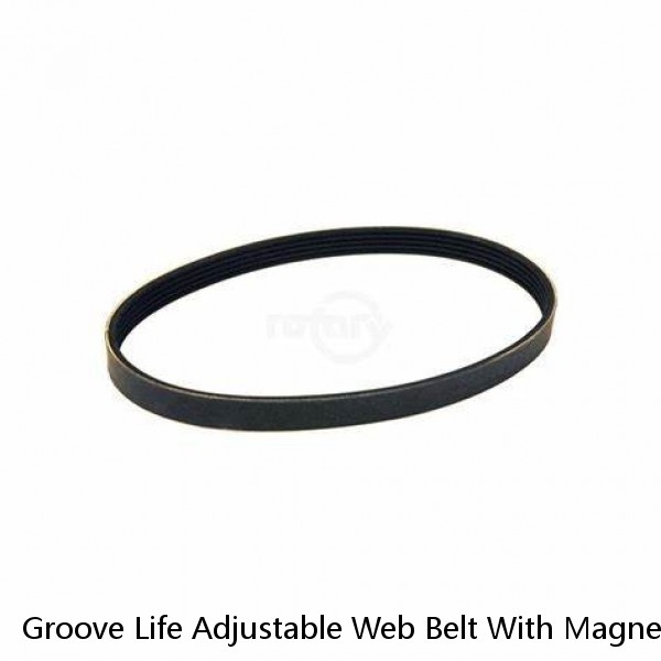 Groove Life Adjustable Web Belt With Magnetic Buckle - Anchor/Gun Metal