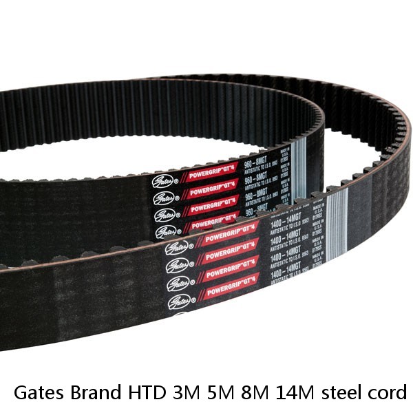 Gates Brand HTD 3M 5M 8M 14M steel cord timing belt PU synchronous belt custom-made width length #1 small image