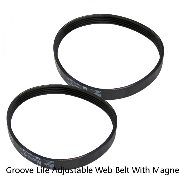 Groove Life Adjustable Web Belt With Magnetic Buckle - Flat Earth/Gun Metal