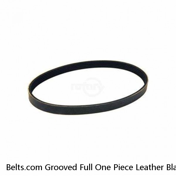 Belts.com Grooved Full One Piece Leather Black Uniform Work Belt 1-1/4" Wide #1 small image